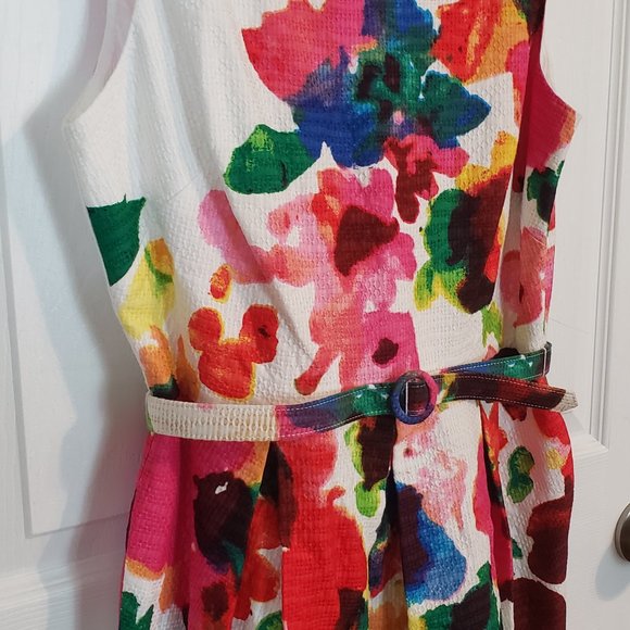 Eliza J Colorful Floral Dress: Size UK 10 - Picture 2 of 5